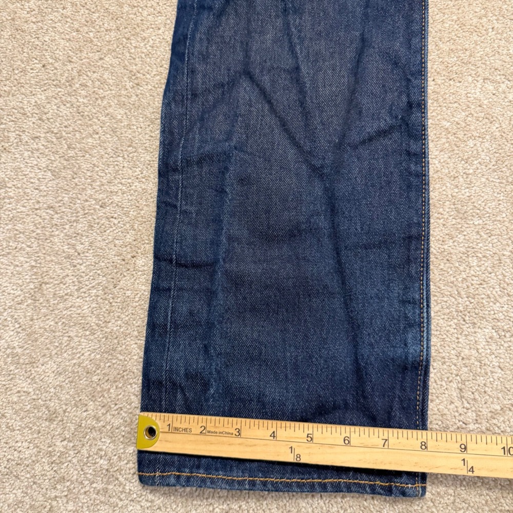 Levi's 501 Jeans Mens 32x32 actual (31x30) Dark Wash Blue Button Fly Denim - Picture 6 of 8